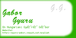 gabor gyuru business card